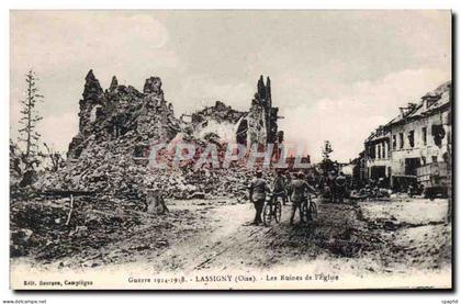 CPA Guerre 1914 1918 Lassigny Oise Les Ruines de l'Eglise