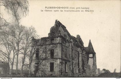 CPA Plessis De Roye Pres Lassigny château