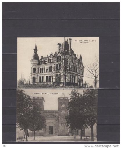 47 - Lavardac - Lot de deux cartes