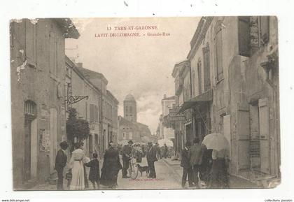 cp, 82 , LAVIT DE LOMAGNE ,  grande rue , voyagée