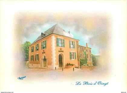 Carte Postale - 69 - Le Bois d'Oingt - Au Pays des Pierres Dorées - Art peinture aquarelle de Alain Thevenon - CPM - Voi