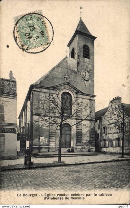 Le Bourget CPA L'eglise rendue celebre par le tableau d'Alphonse de Neuville