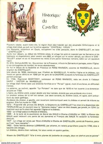 Carte Postale - 83 - Le Castellet - Village Médiéval - Historique du Castellet - CPM - Voir Scans Recto-Verso - Poscard
