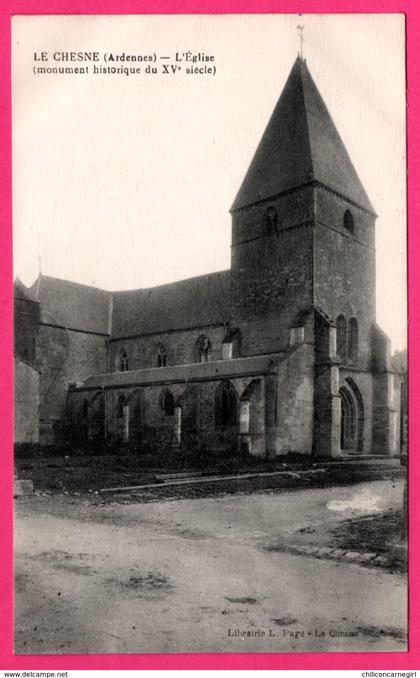 Le Chesne - L'Église Monument Historique du XVe siècle - Librairie L. PAGE