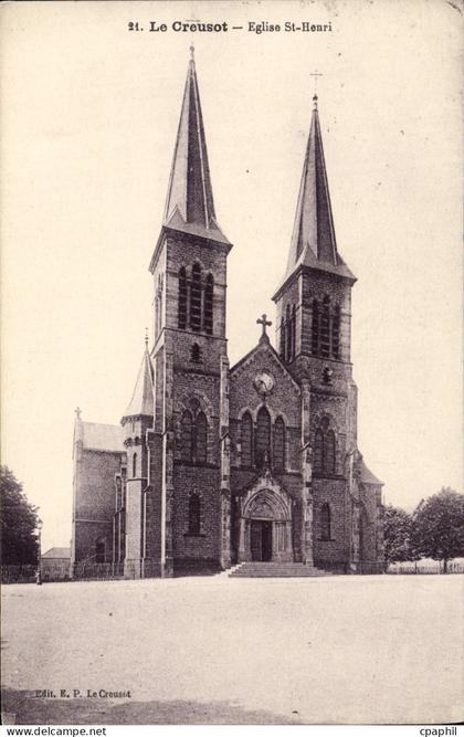 CPA Le Creusot Eglise St Henri