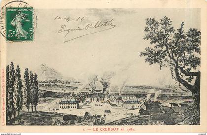 CPA Le Creusot en 1782
