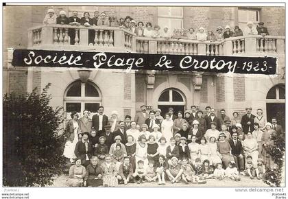 80 - LE CROTOY - Société Plage 1923 - Carte Photo