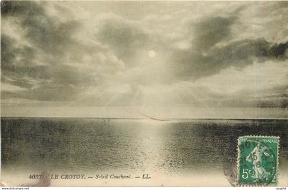 CPA Le Crotoy Soleil Couchant