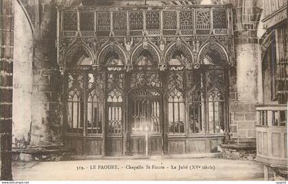 CPA 319 le faouet chapelle st fiacre le jube (xv siecle)