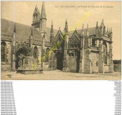 29.  LE FOLGOET .  Le POrtail du Transept et le Calvaire .