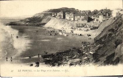 CPA Le Portel La Plage et les Falaises