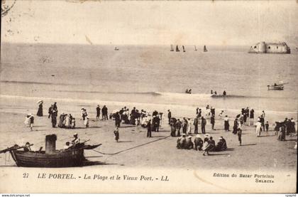 Le Portel - la Plage et le Vieux Port - CPA