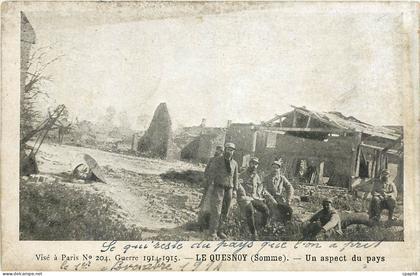 CPA Le Quesnoy Somme Un Aspect du Pays Militaria