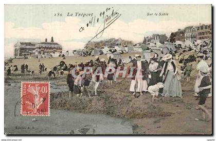 CPA Le Treport Sur le sable