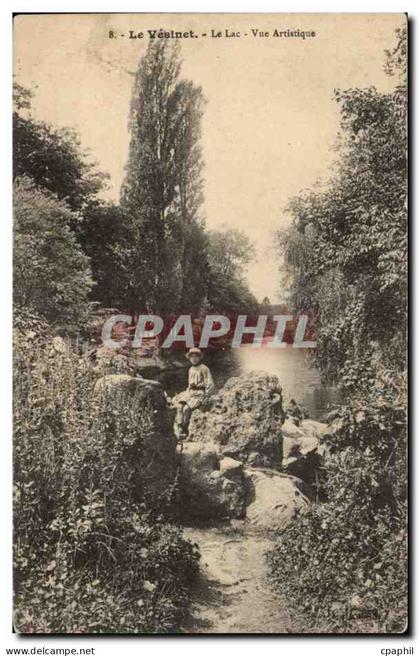 CPA Le Vesinet Le lac Vue artistique