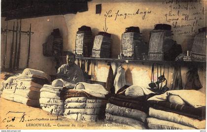 Carte POSTALE Ancienne de   LEROUVILLE - Caserne du 154éme