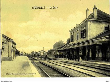 Carte POSTALE  Ancienne  de LEROUVILLE - La Gare