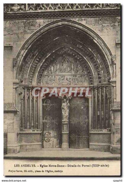 Les Andelys CPA Eglise Notre DAme Details du portail