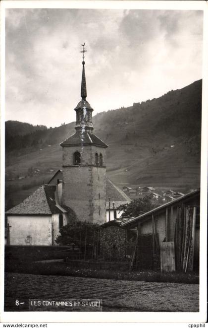 CPA Les Contamines clocher