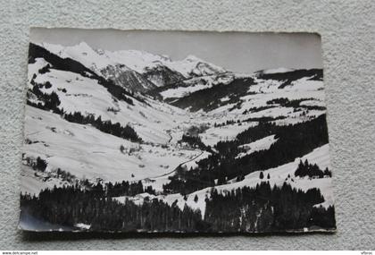 Cpm, Les Gets, vue générale, les Perrières et la station, haute Savoie 74