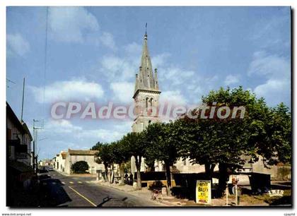 CPSM Les Mathes La Rue Principale Et I'Eglise