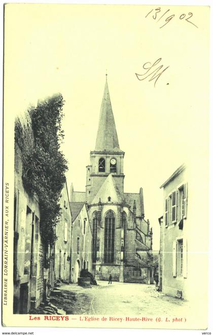 Carte Postale Ancienne de LES RICEYS-L'église