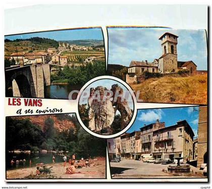 CPM Les Vans Ardeche et ses environs Pont de Chambonas Eglise des salettes Paiolive l'Ours et le Lio