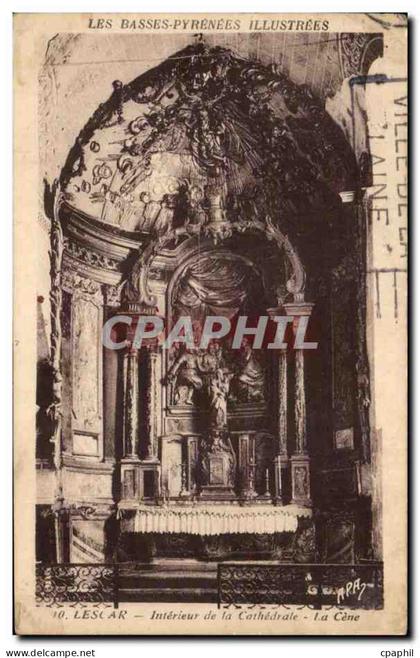 CPA Les Basses Pyrenees Illustrees Lescar Interieur de la Cathedrale La Came