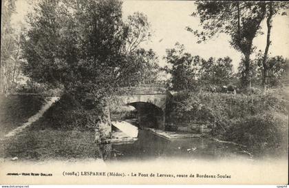 CPA Lesparre Le pont de lervaux route de Bordeaux Soulac