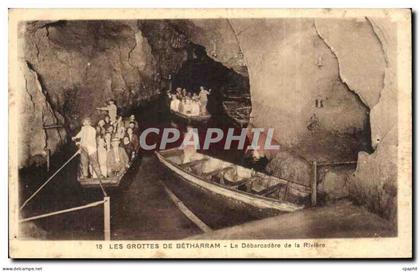 CPA Grottes de Betharram le debarcadere de la riviere