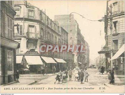 CPA Levallois Perret Rue Danton prise de la rue Chevalier