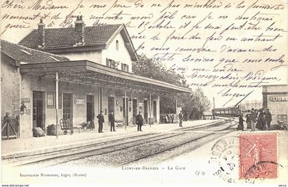Carte  Postale  ancienne de  LIGNY en BARROIS - La GARE