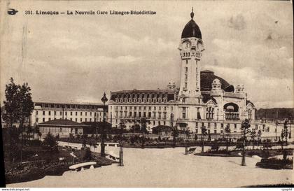 CPA Limoges La Nouvelle Gare Limoges Benedictins