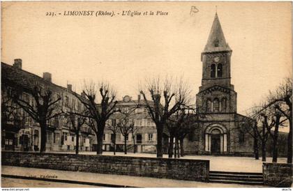 CPA LIMONEST L'Église et la Place (461965)