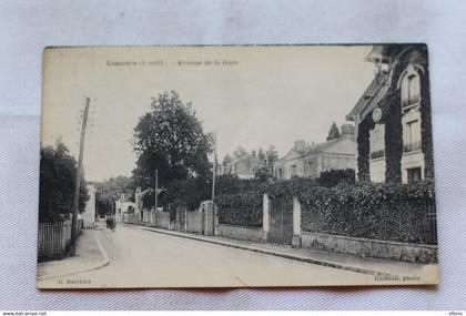 Cpa 1928, Limours, avenue de la gare, Essonne 91