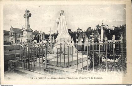 CPA Lisieux Statue Sainte Therese au Cimetiere de Lisieux