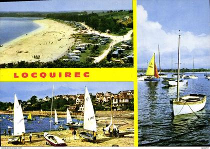CPSM Locquirec plage voiliers