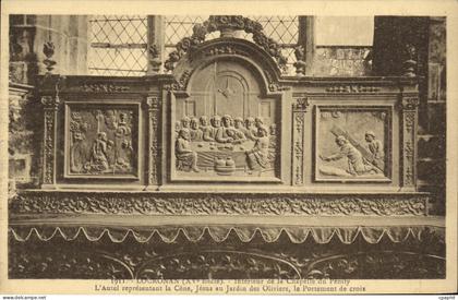 CPA Locronan Interieur de la chapelle de Penity