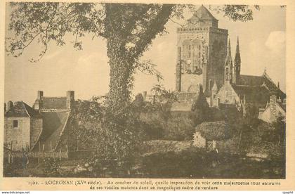 CPA Locronan (XVe siecle) au Coucher du Soleil