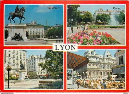 CPM Lyon (Rhone)ses places Bellecour Carnot