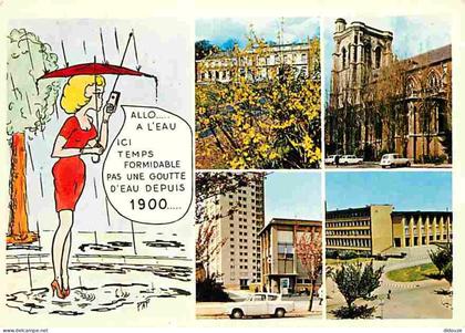 Carte Postale - 59 - Lomme - Multivues - Dessin Humoristique - Automobiles - Flamme Postale - CPM - Voir Scans Recto-Ver