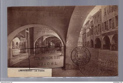 39 - Lons-le-Saunier - Les Arcades - Voyagé - Dos divisé...
