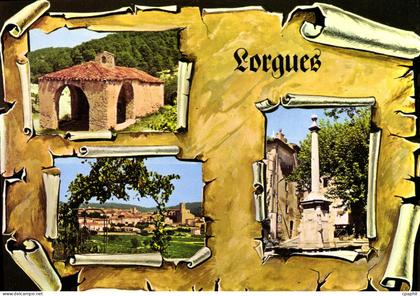 CPSM Lorgues Var Chapelle St Honorat Vue generale Fontaine de la Noix Roi de naples et Comie de Prov