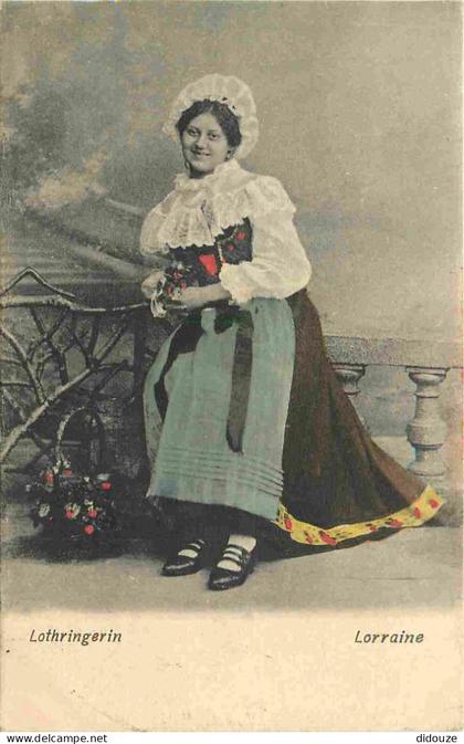 Carte Postale Ancienne - France - Lorraine - Lothringerin - lorraine - Animée - Folklore Scènes et Types - Colorisée - C