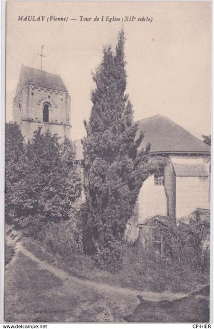 86 - ( VIENNE ) - PRES DE LOUDUN  - TOUR DE L'EGLISE DE MAULAY