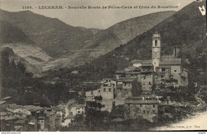 CPA Luceram Nouvelle Route de Peira Cava et Cime du Rocaillon