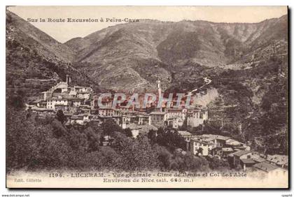 CPA Luceram Vue generale Cime de Braus et col de l'Able Environs de Nice