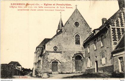 CPA Lucheux eglise et Presbytere (1499288)