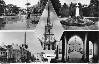 FRANCE - Luçon - Jardin Public - Allée des Ifs - Cathédrale - Place - CP