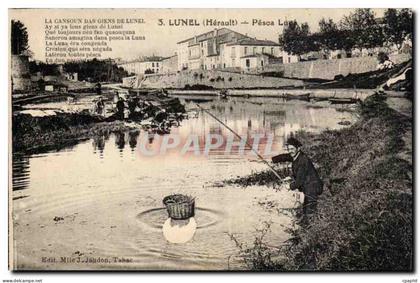Lunel - Pesca - poisson - pecheur - fish - fishing - - CPA